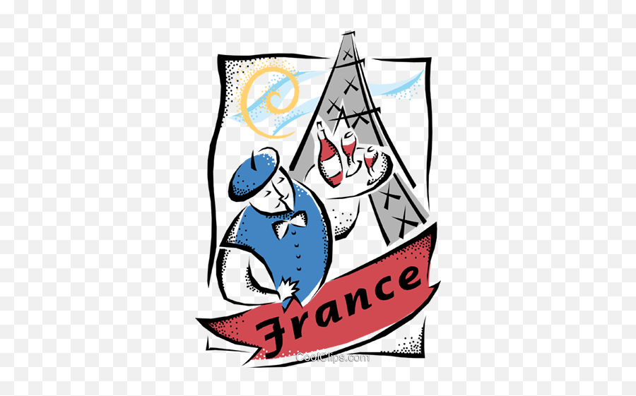 France Postcard Design Royalty Free Vector Clip Art Emoji,France Clipart