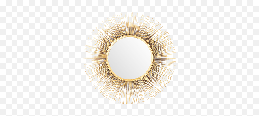 Round Gold Sunburst Spoke Wall Mirror Emoji,Sun Burst Png