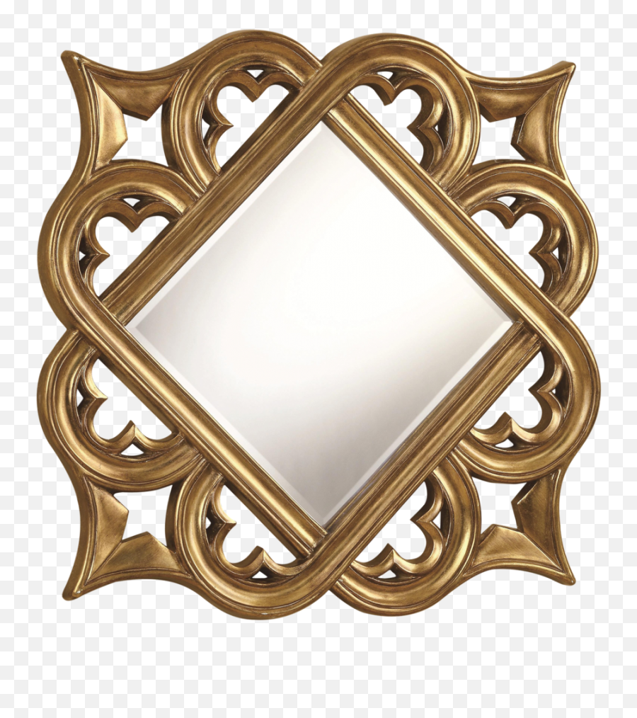 Golden Mirror Frame Free Png Image - Portable Network Graphics Emoji,Mirror Clipart