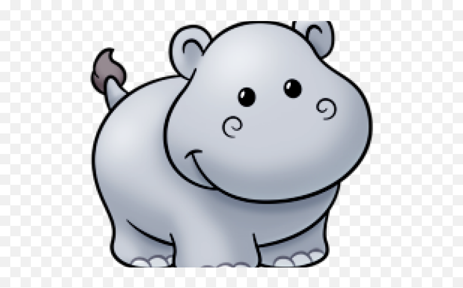Cute Baby Hippo Cartoon Clipart - Cute Hippo Clipart Emoji,Hippo Clipart