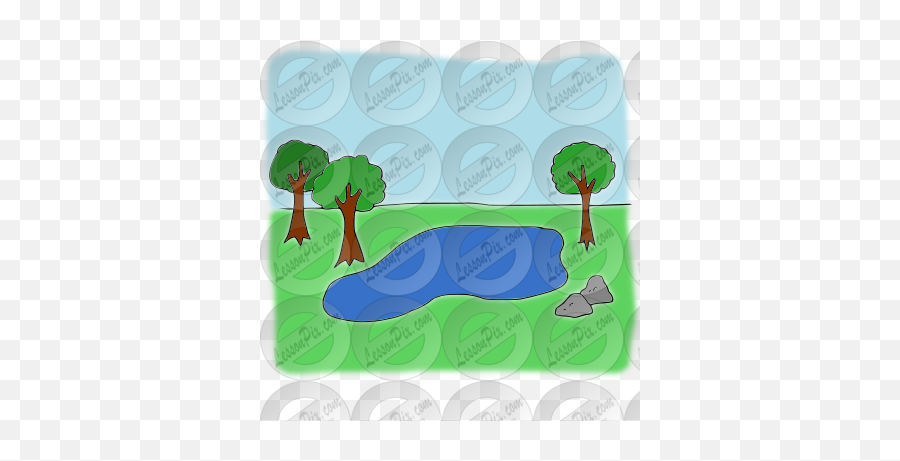 Pond Picture For Classroom Therapy Use - Great Pond Clipart Natural Landscape Emoji,Pond Clipart