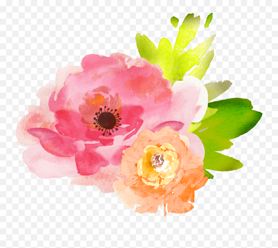 Free Transparent Watercolor Flowers Png - High Resolution Free Watercolor Flowers Emoji,Watercolor Flowers Png