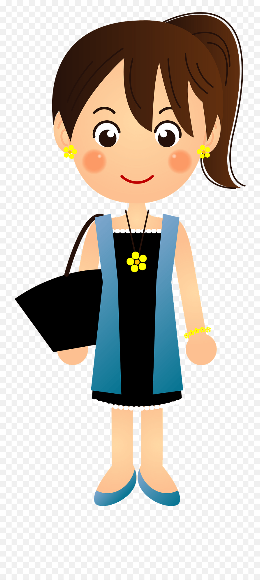 Woman Is Wearing A Blue Dress Clipart Free Download Emoji,Beret Clipart
