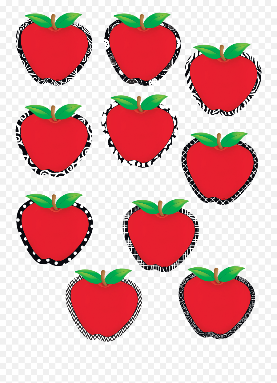 Teacher Created Resources Tcr5484 Fancy Apples Mini Clipart Emoji,Teacher Apple Png