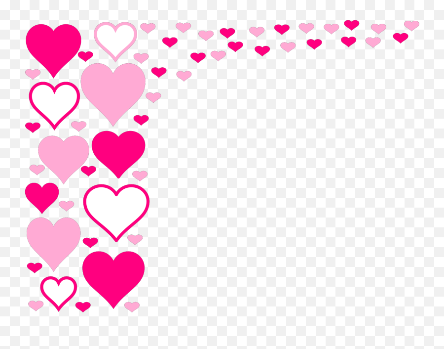 Hearts Border Clip Art Heart On A Line - Hearts Border Clipart Emoji,Heart Border Clipart
