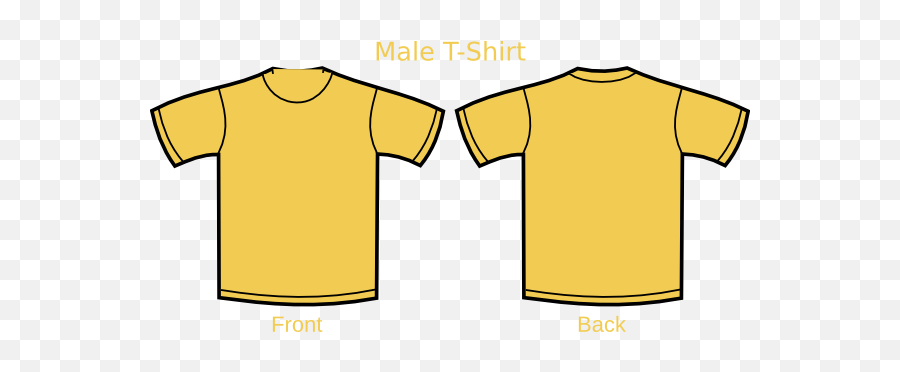 Yellow T - T Shirt Yellow Template Png Emoji,Tshirt Clipart