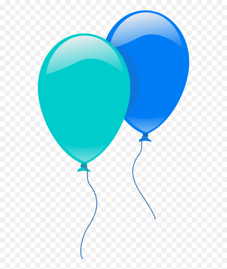 Free Party Balloons Clipart Download Free Clip Art Free - Transparent Blue Balloon Clipart Emoji,Balloons Clipart