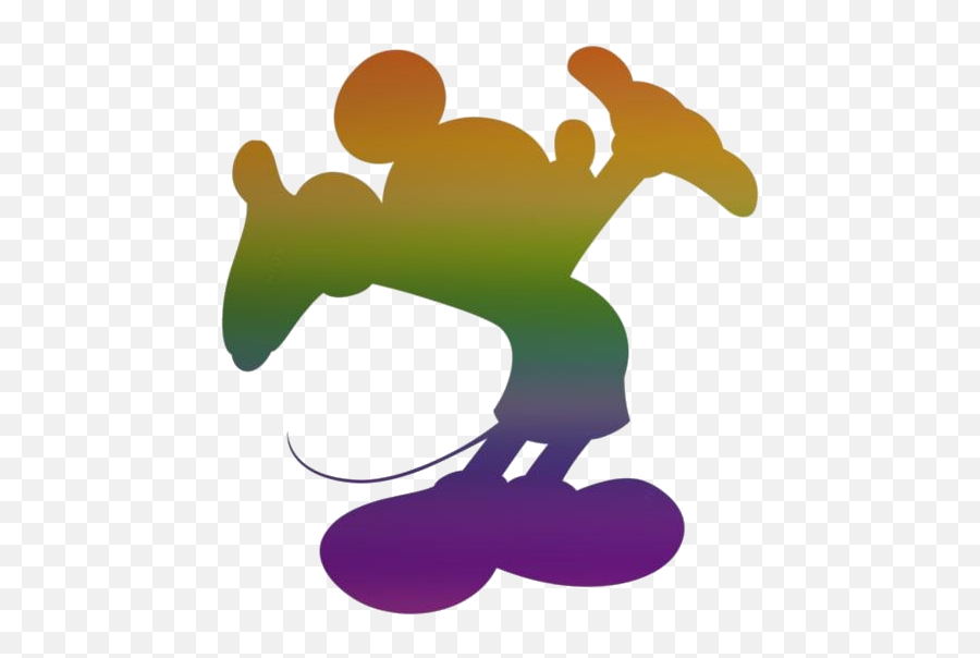 Transparent Mickey Mouse Art Silhouette Png Clip Art - Silhouette Emoji,Mickey Mouse Transparent