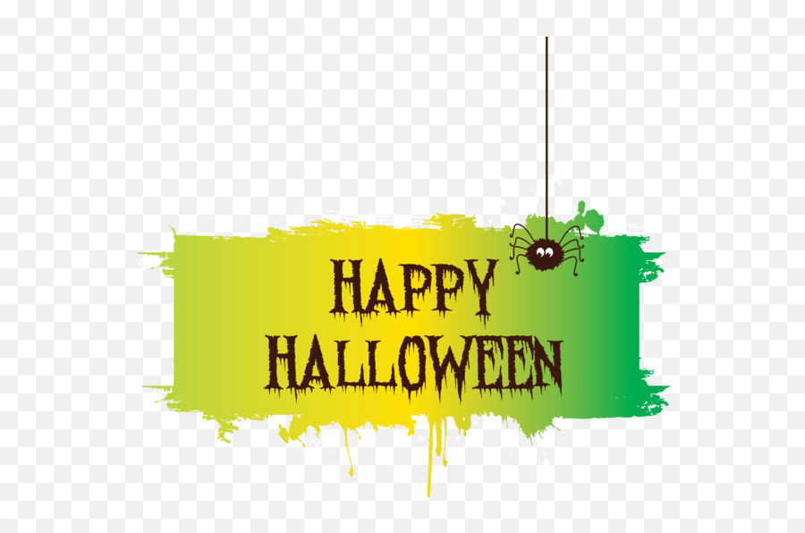 Halloween Logo Green Text For Happy - Language Emoji,Happy Halloween Logo