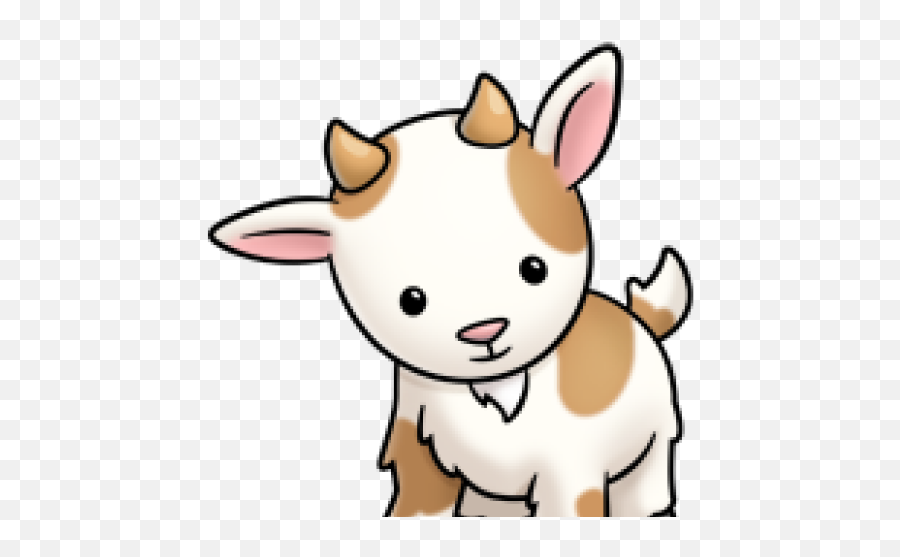 Goat Clipart Png - Cute Goat Head Clipart Emoji,Goat Clipart