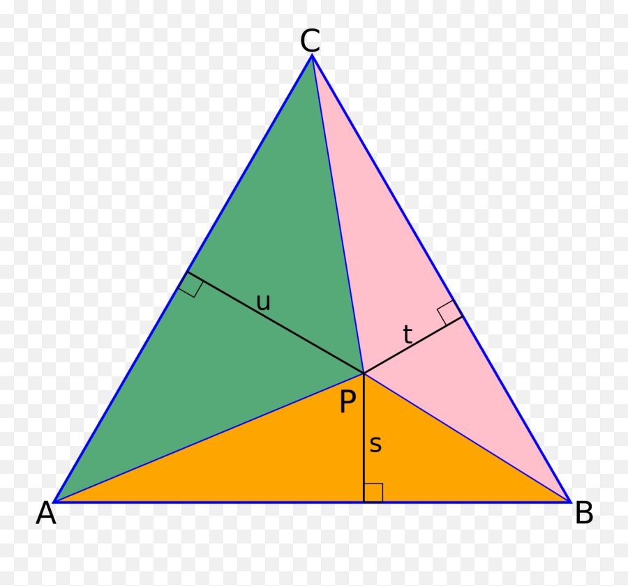 Equilateral Triangle Interior Point - Theorem Emoji,Equilateral Triangle Png