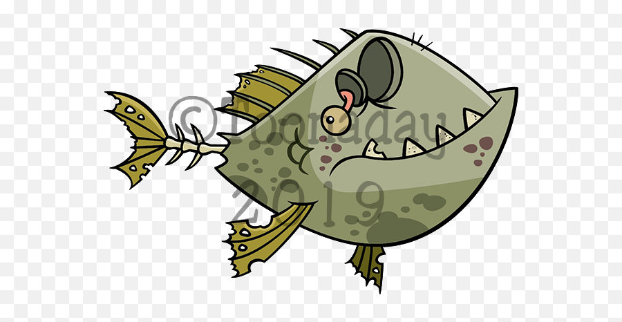 Zombiefish - Zombie Fish Cartoon Png Emoji,Cat Fish Clipart