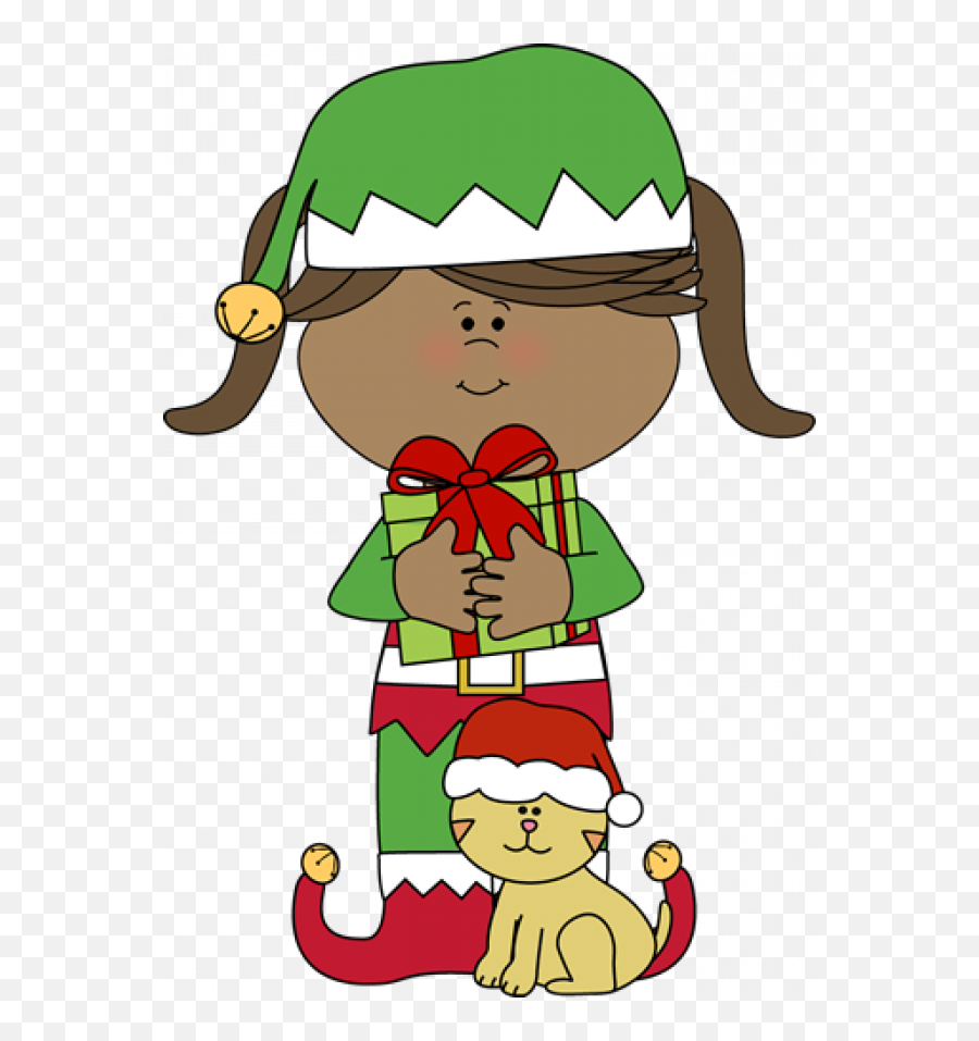 Christmas Clip Art - Cute Elf Clip Art Emoji,Christmas Clipart