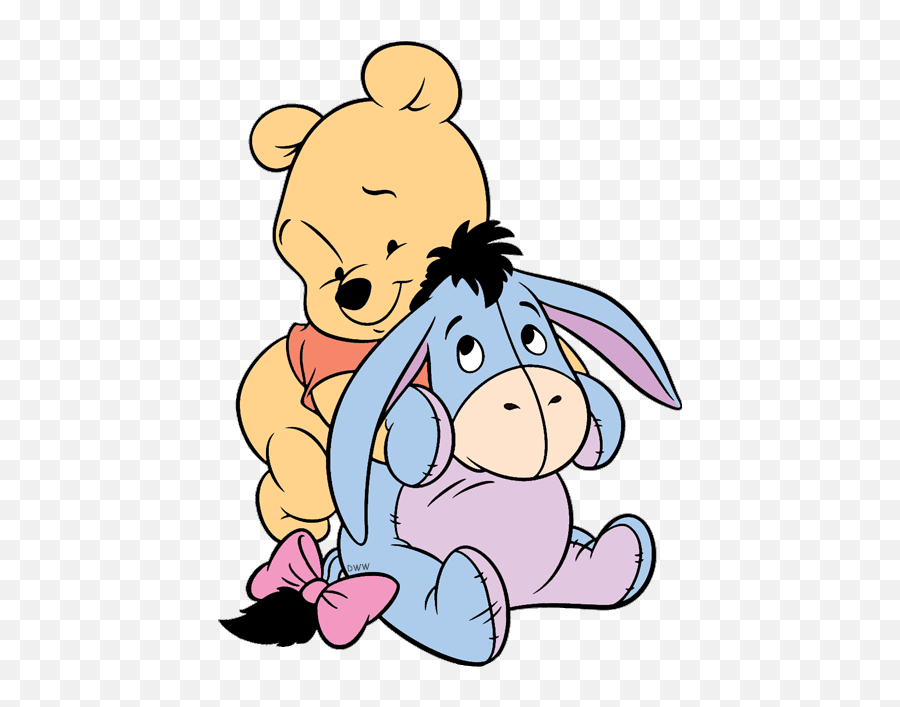 Download Tigger Hugging Baby Pooh Eeyore - Iphone Winnie Emoji,Eeyore Clipart
