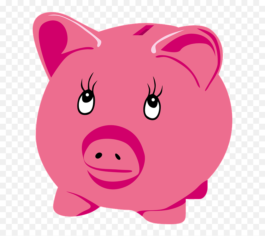 Cute Pig Cliparts - Cute Piggy Bank Clipart Full Size Png Clipart Pink Piggy Bank Emoji,Bank Clipart