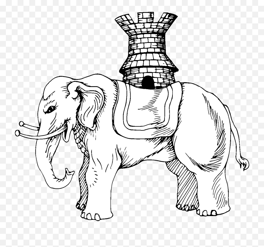 Elephant - Traceable Heraldic Art Emoji,Elephant Head Clipart