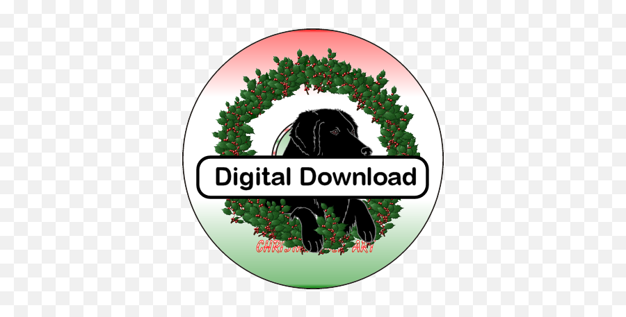Flat - Coated Retriever Christmas Clip Art Digital Download U2014 Argostar Dog Art Emoji,Christmas Program Clipart