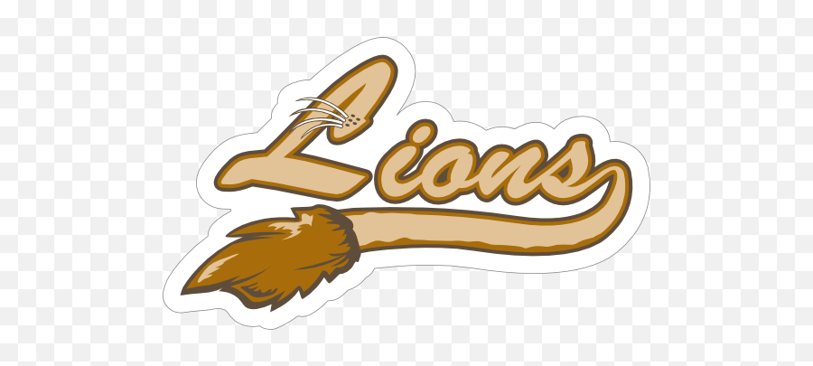 Lion Logo Type Mascot Sticker - Language Emoji,Lion Logo