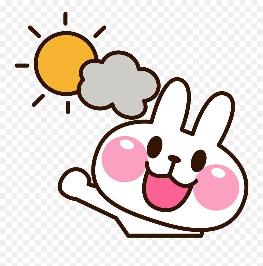 Rabbit Emoji,Sunny Clipart