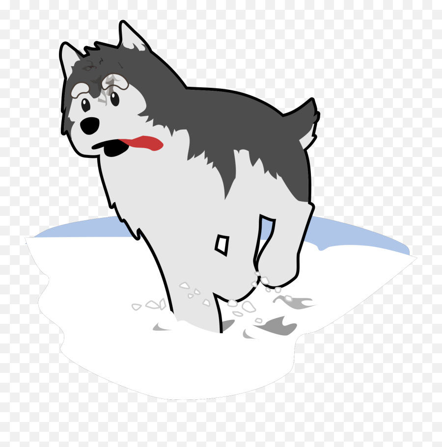 Running Husky Clip Art - Husky Clip Art Transparent Emoji,Husky Clipart