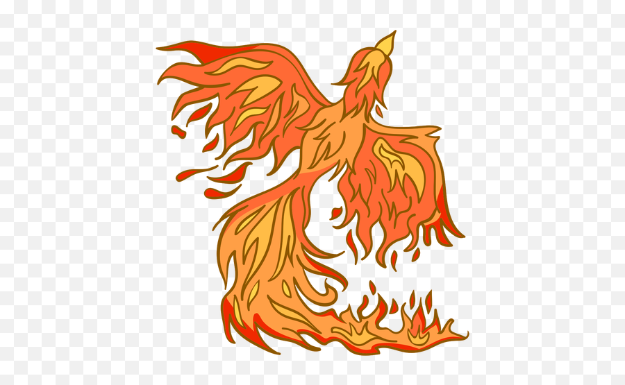 Phoenix Rising From Fire - Transparent Png U0026 Svg Vector File Fênix De Fogo Png Emoji,Fire Transparent