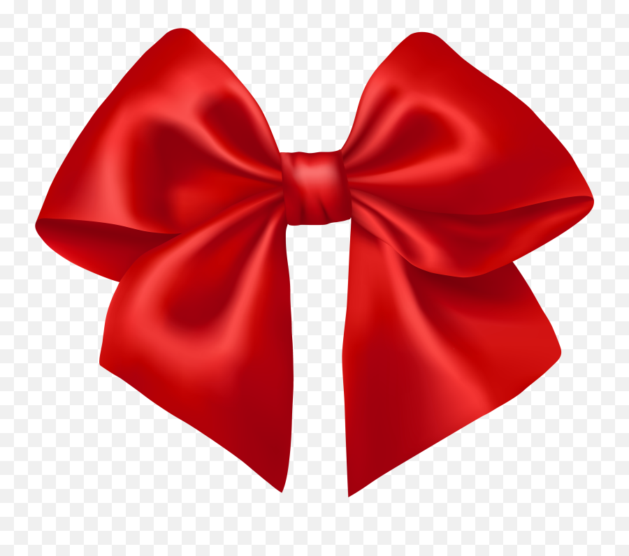 Red Ribbon Clipart Clipart - Transparent Background Red Hair Bow Png Emoji,Ribbon Clipart
