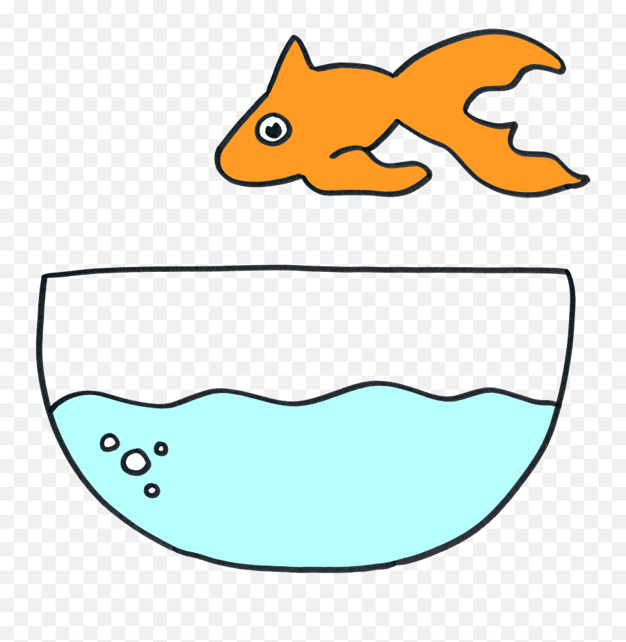 Goldfish In The Aquarium Clipart - Empty Emoji,Aquarium Clipart