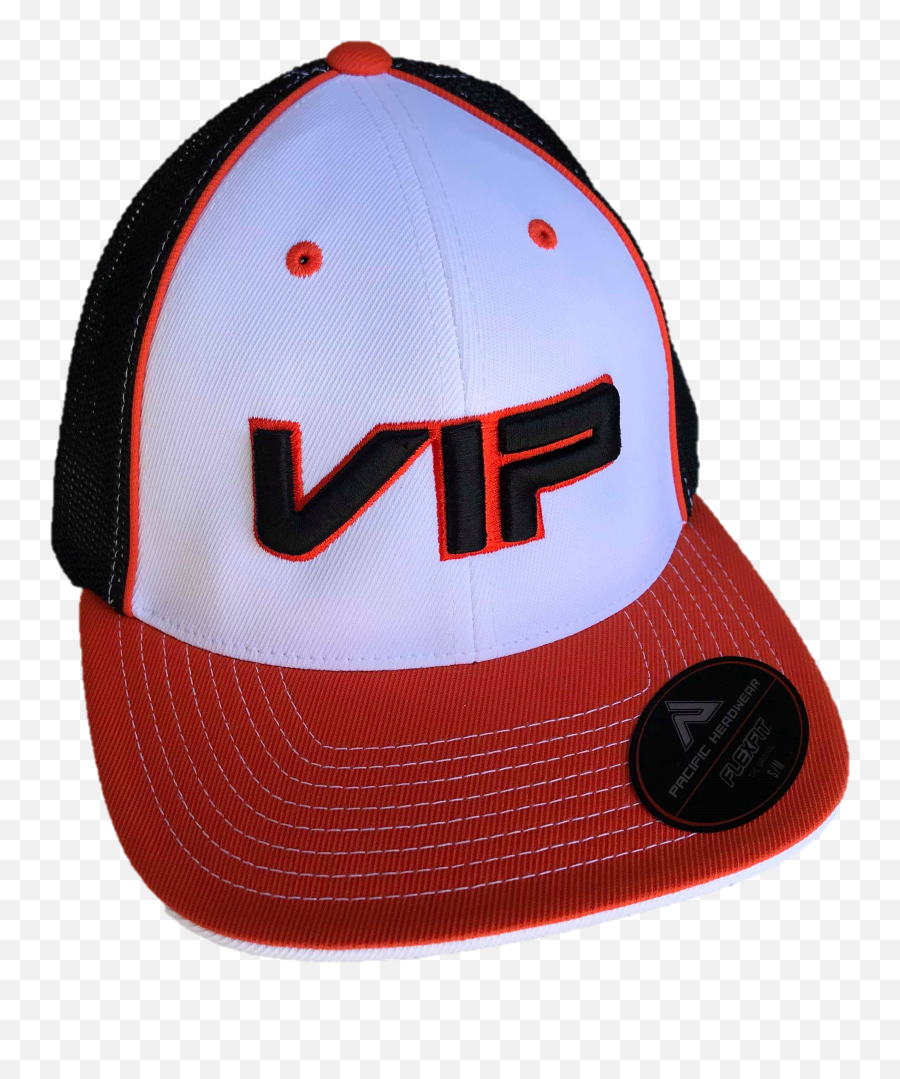 Large Vip Logo Flex - Fit Hat Blackwhiteorange Hervis Emoji,Logo Sportswear
