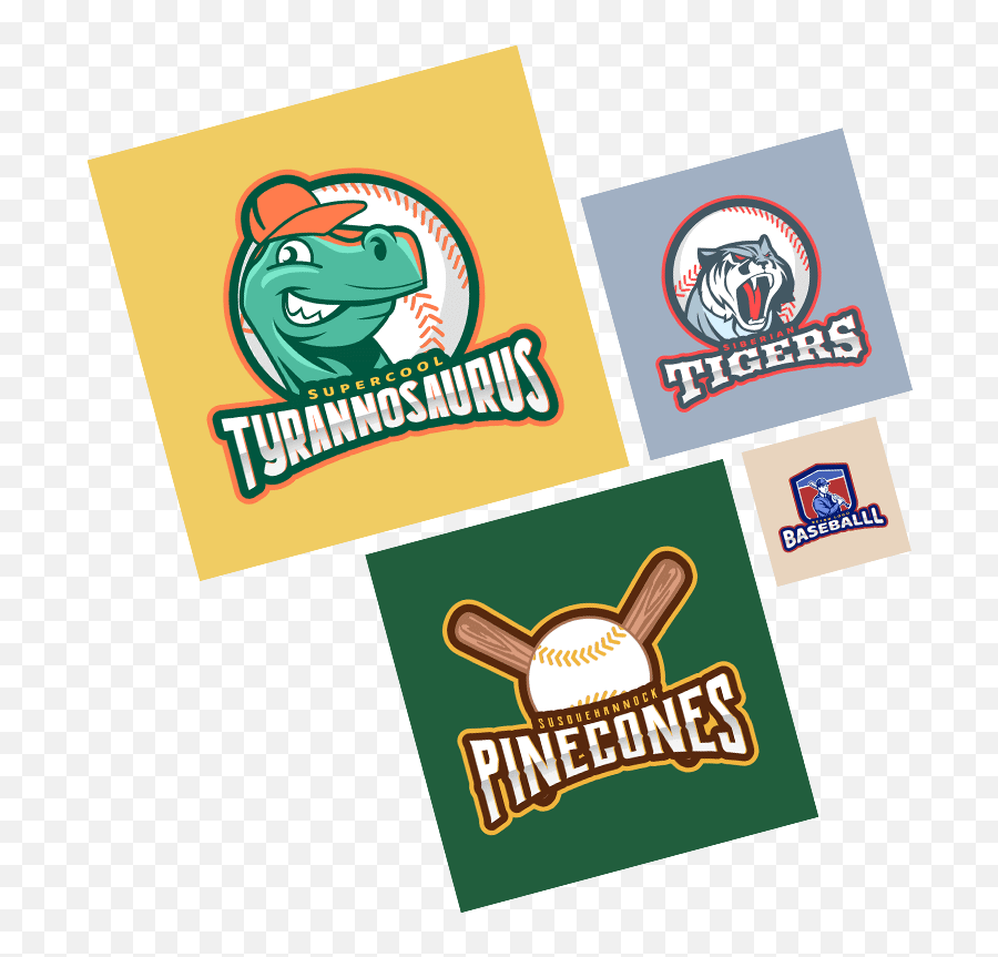 Baseball Logo Maker Examples Min - Baseball Clipart Full For Baseball Emoji,Logo Examples