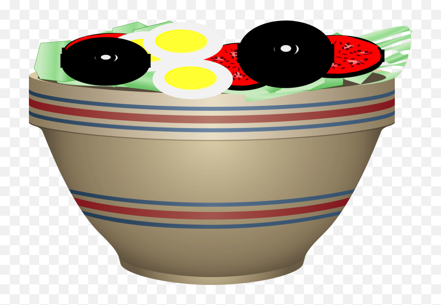 Bowl Of Salad U2013 Free Svg Clipart - Decorative Emoji,Salad Clipart