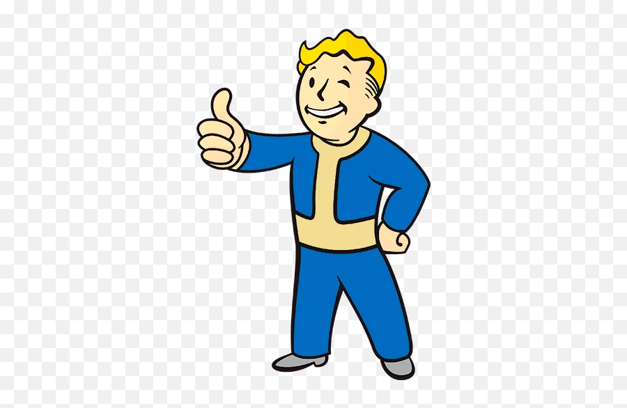 Download Free Vegas Yellow Fallout Child Download Hq Png - Vault Boy Transparent Emoji,Fallout Logo