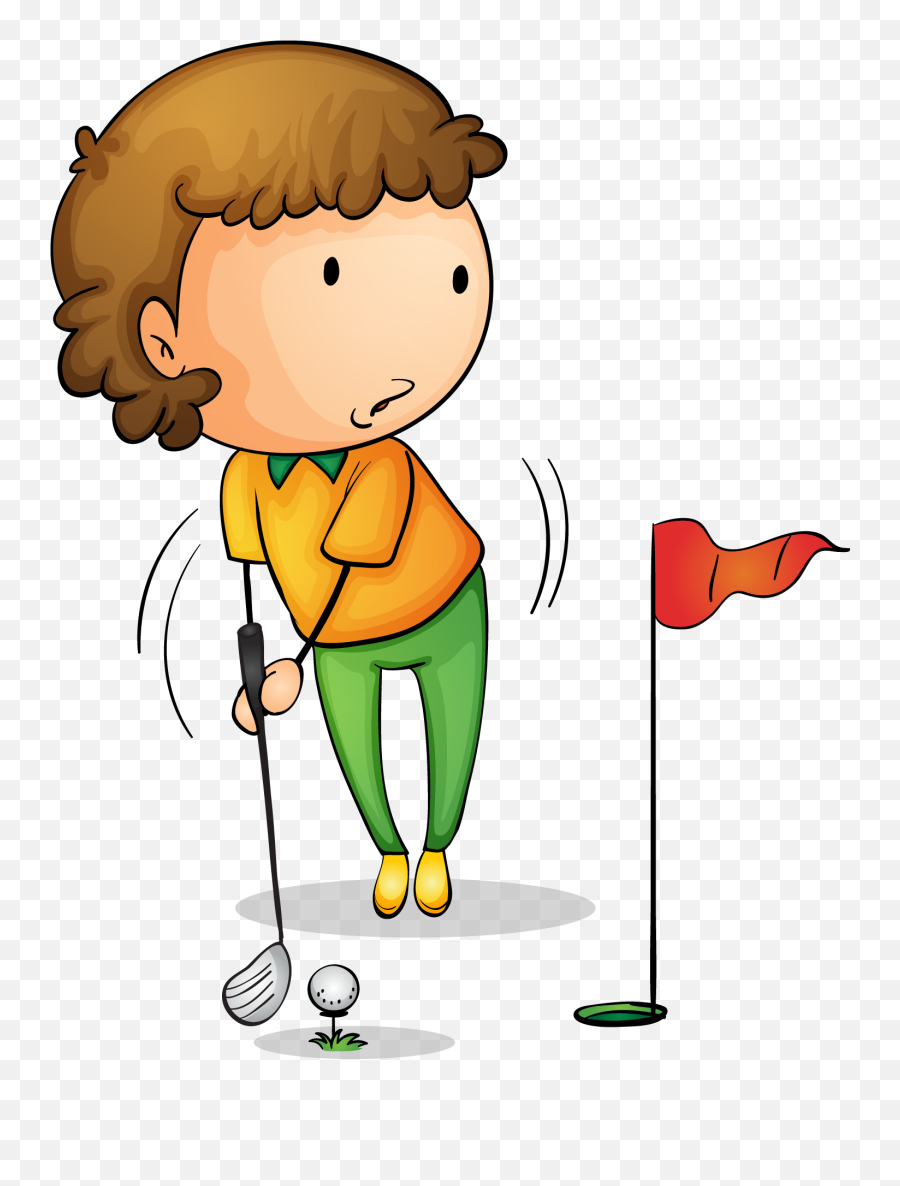 Golf Royalty Free Hole In One Clip - Golf Kid Clipart Png Emoji,Free Golfing Clipart