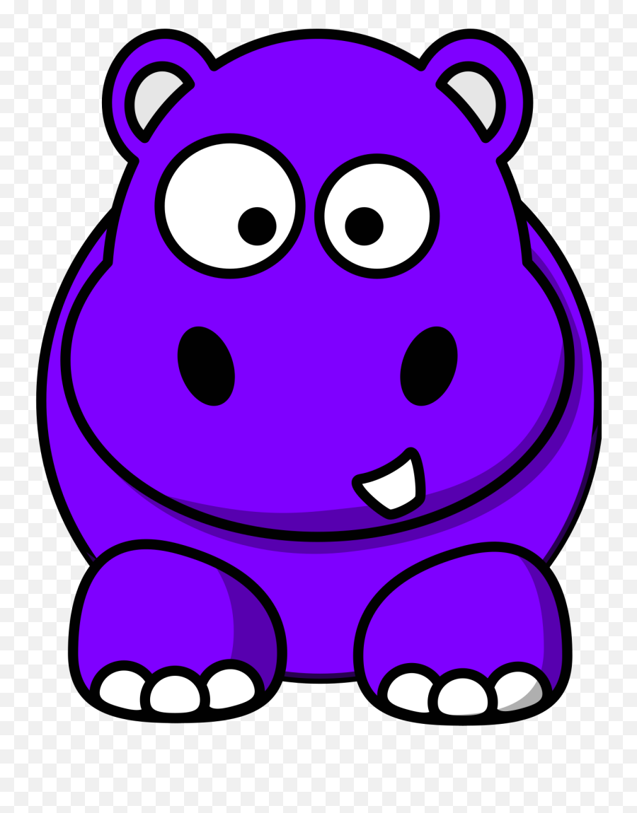 Purple Hippo Svg Vector Purple Hippo - Purple Hippo Clipart Emoji,Hippo Clipart