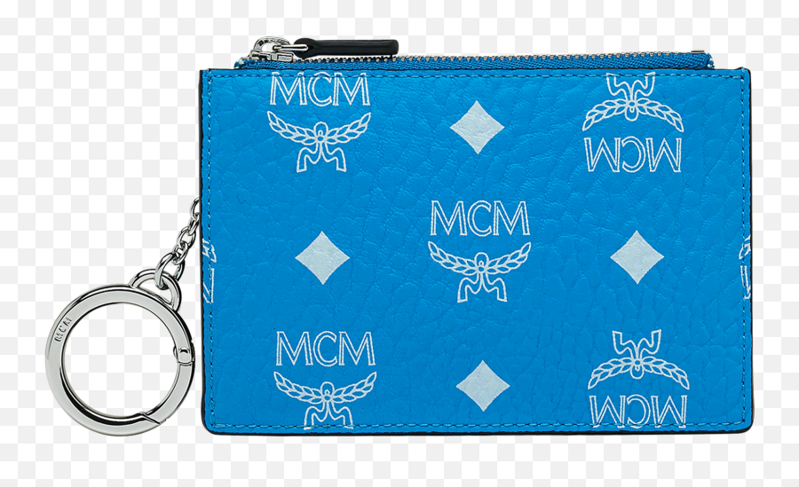 Shop Mcm Key Pouch In White Logo Visetos In T Blue Emoji,Wow Classic Logo