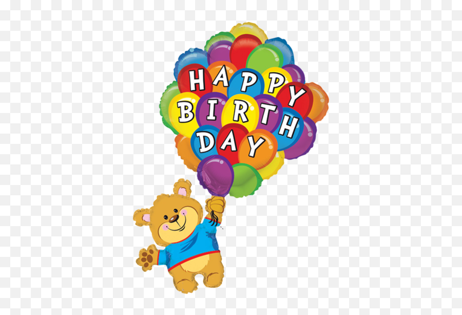 Birthday Clipart - Happy Fathers Day Balloons 600x539 Bear Ballon Happy Birthday Emoji,Happy Fathers Day Clipart