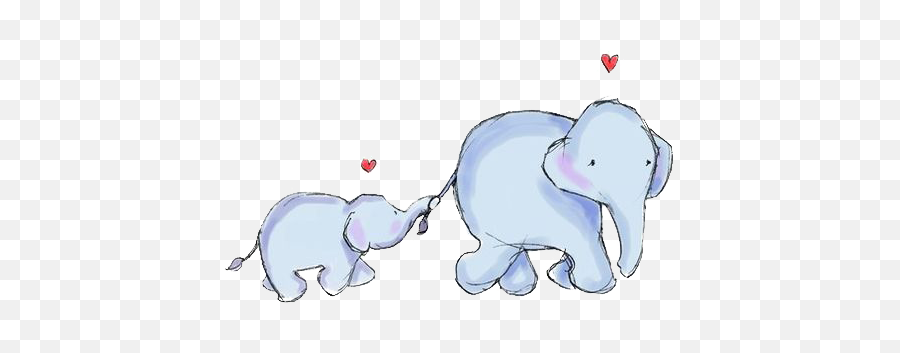 Elephant Infant Mother Illustration - Elephant Png Download Elephant Mother And Baby Cartoon Emoji,Baby Elephant Clipart