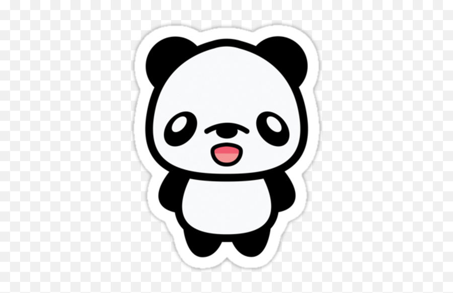 Panda Png Images - Black And White Panda Sticker Emoji,Panda Png