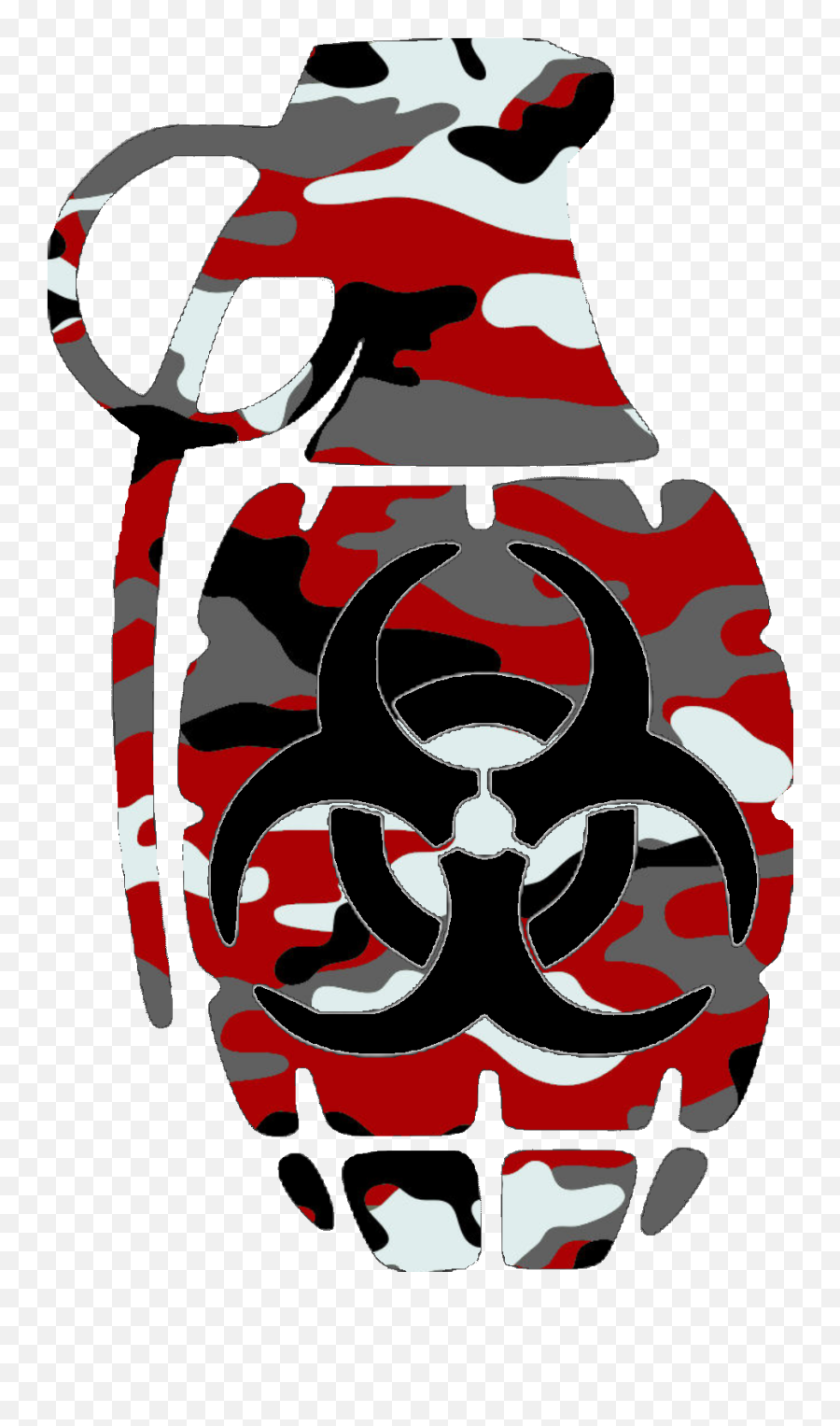 Red Camouflage Grenade Image - Clip Art Full Size Png Emoji,Camo Clipart