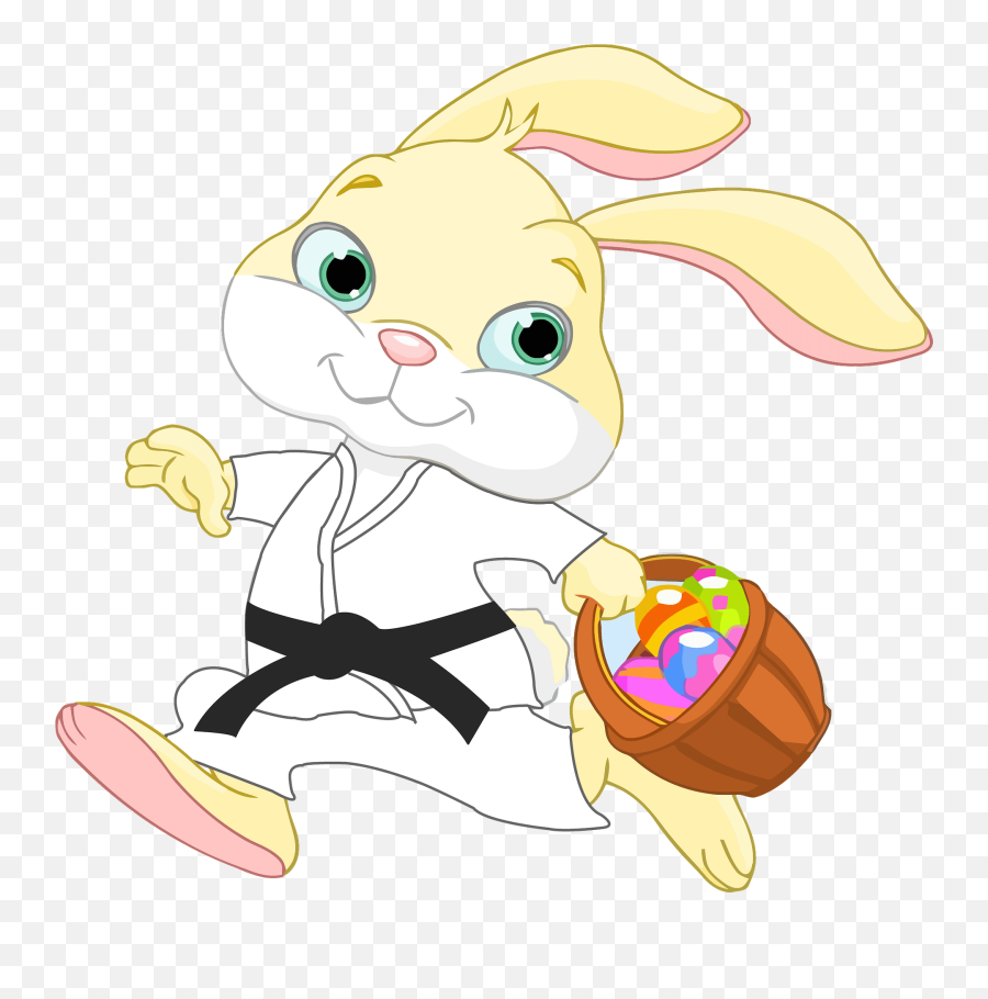 Bunny With Easter Basket Clipart - Happy Emoji,Easter Basket Clipart