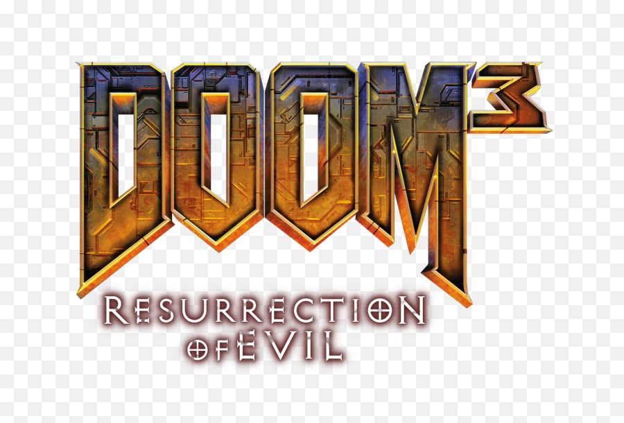 Resurrection Of Evil - Doom 3 Resurrection Of Evil Logo Transparent Emoji,Doom Logo