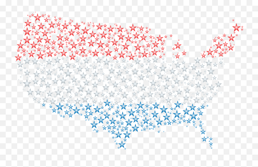 States Map Flag Stars Enhanced Clipart - Us Flag Clip Art Background Emoji,United States Clipart