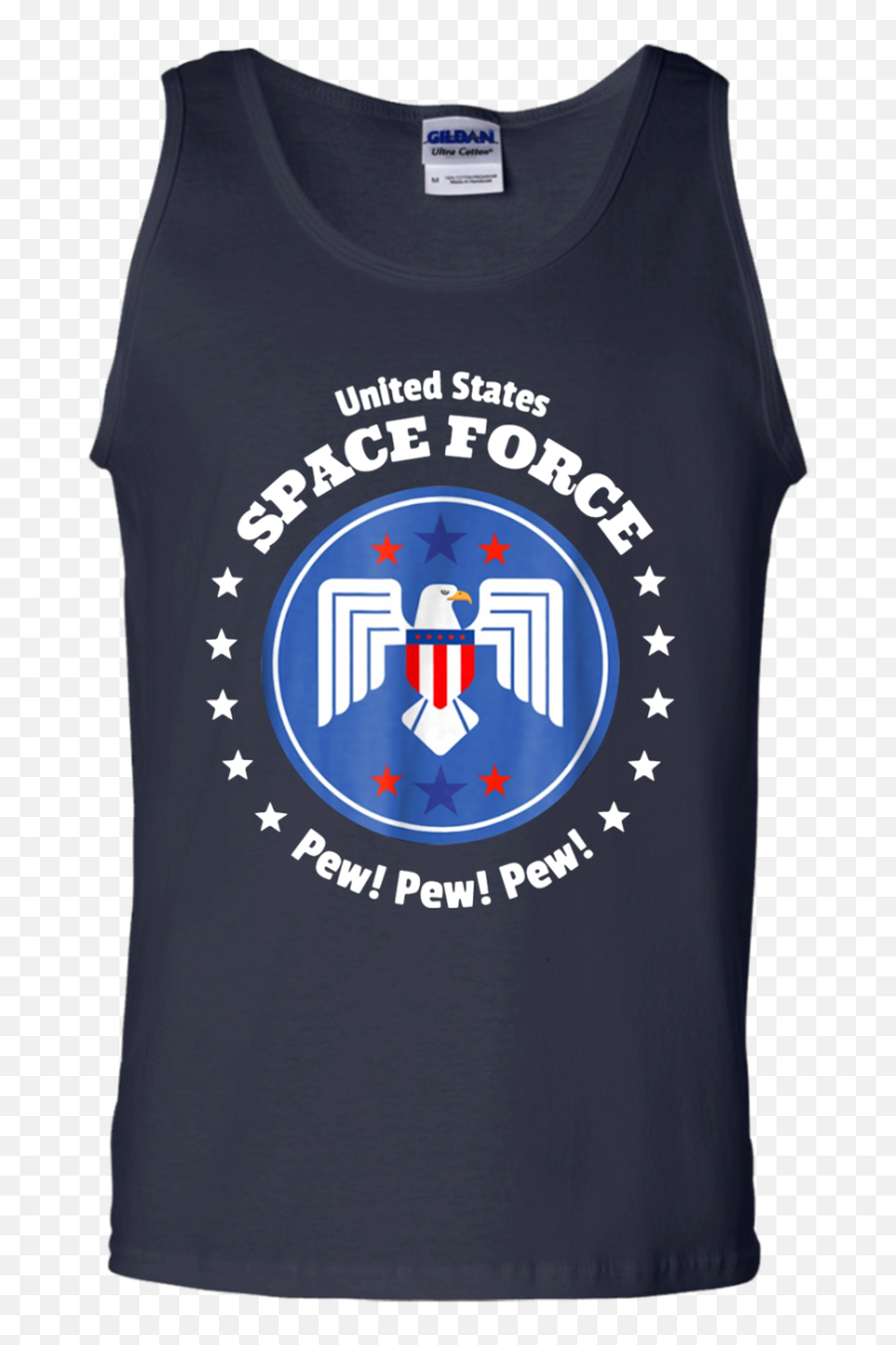 Funny Logo Shirt Cotton Tank Top - Sleeveless Emoji,United States Space Force Logo