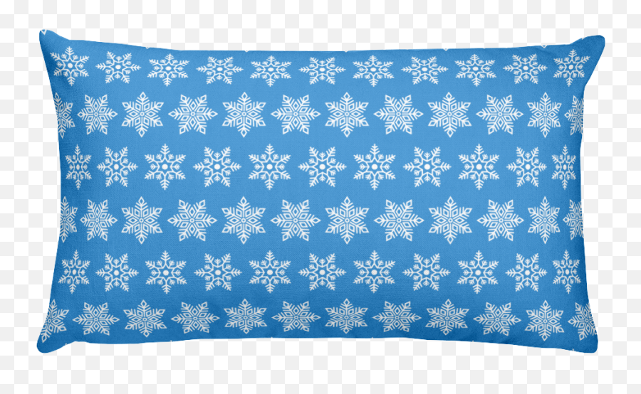Download Light Blue And White Snowflakes - Cushion Png Image Decorative Emoji,White Snowflakes Png