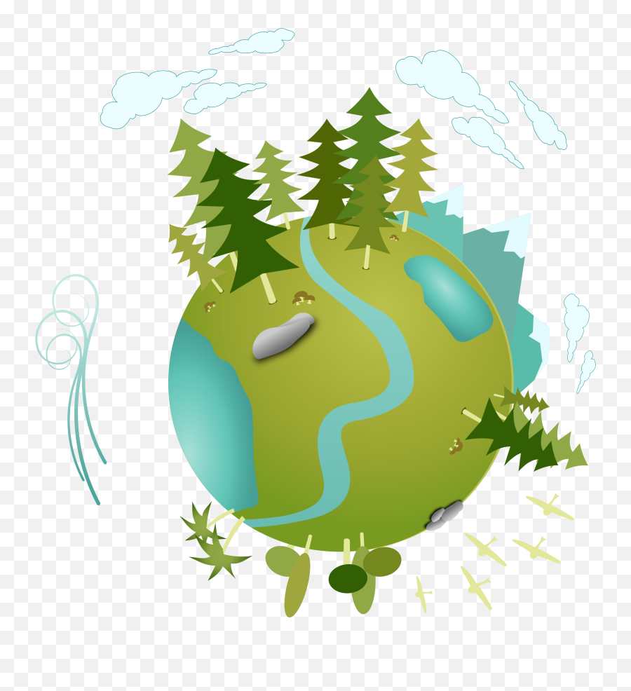 Planet Clipart Green Planet - Ecology Clipart Emoji,Planet Clipart