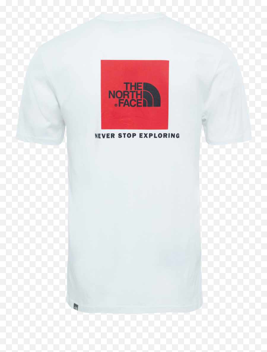 The North Face T - Shirt Red Box Logo White Emoji,Red Box Logo