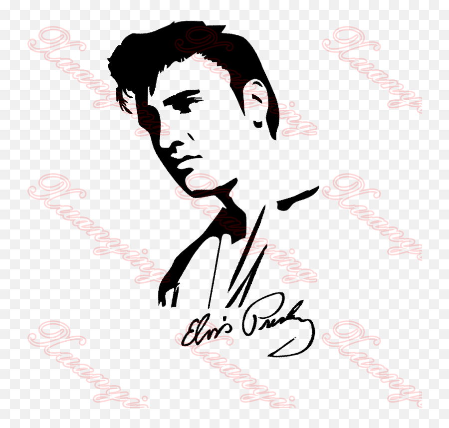 Elvis Presley Face Signature Vinyl Decal Wall Sticker Art Decals Emoji,Elvis Presley Png