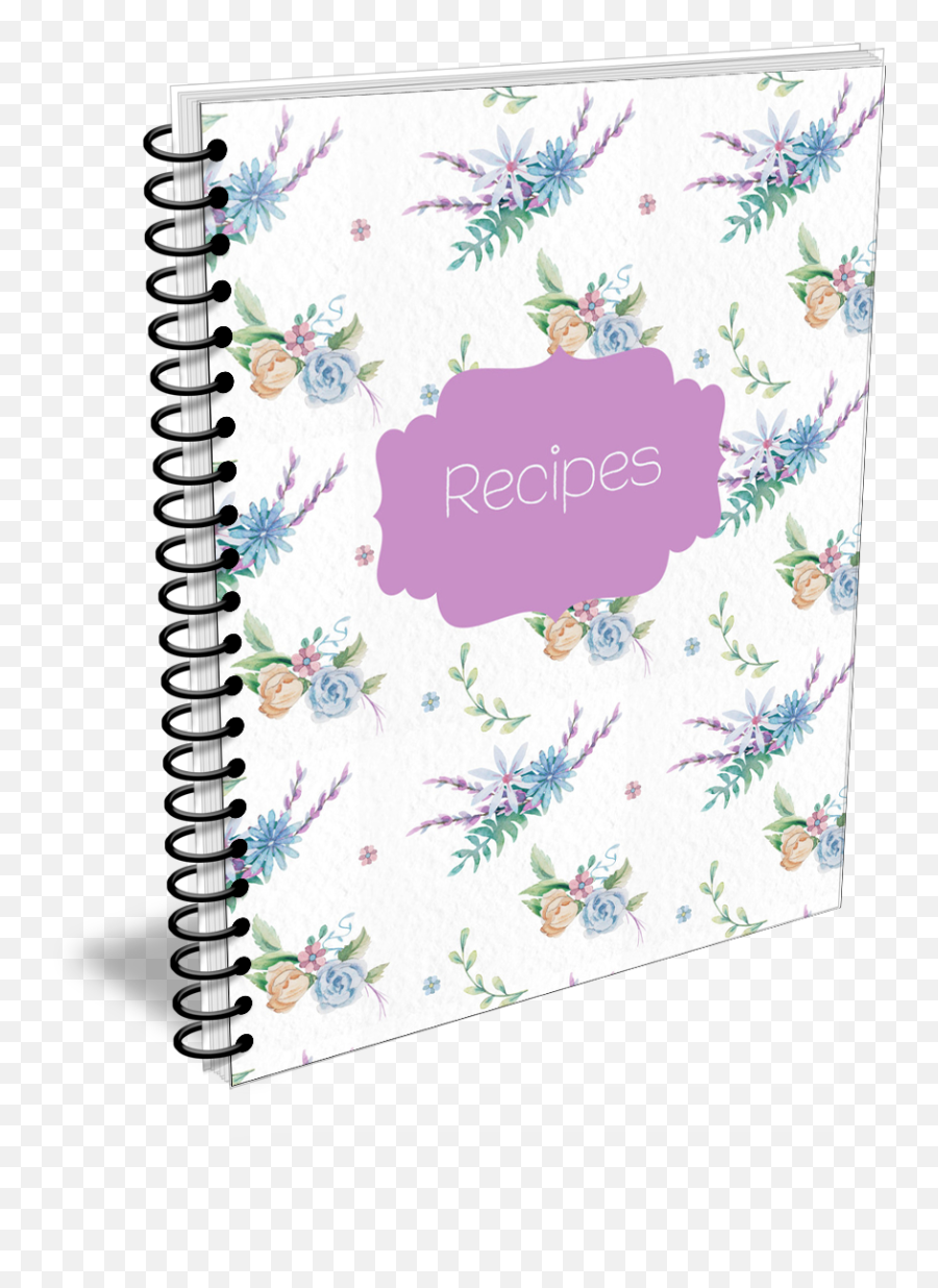 Floral Recipe Book Templates - Createful Journals Emoji,Recipe Card Clipart