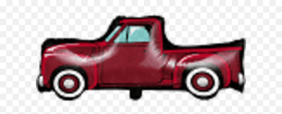 Vintage Red Truck Foil Balloon 334 X 16 - Pop Party Supply Emoji,Red Truck Png