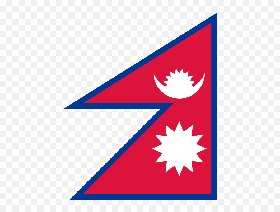 Flag Of Nepal But I Used Left - Handed Scissors Emoji,Nepal Flag Png