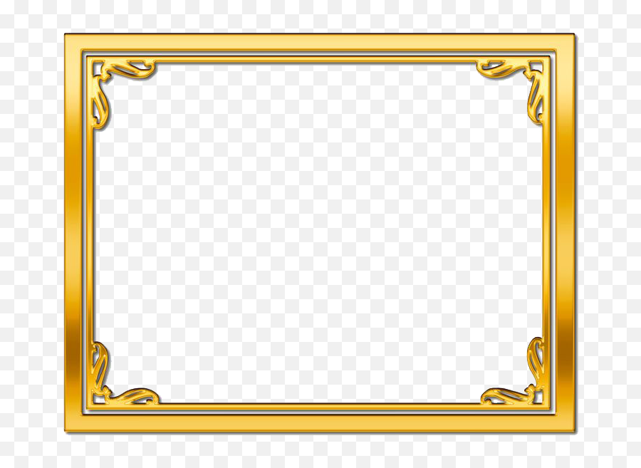 Golden Frame Transparent Image - Frame Border Design Hd Emoji,Frame Transparent